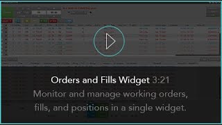 Orders and Fills Widget 