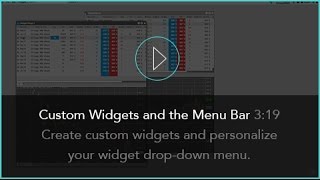 Custom Widgets and the Menu Bar 
